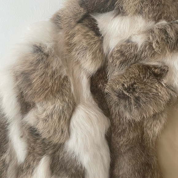 bebe Genuine Rabbit Fur Jacket - Picture 2 of 11